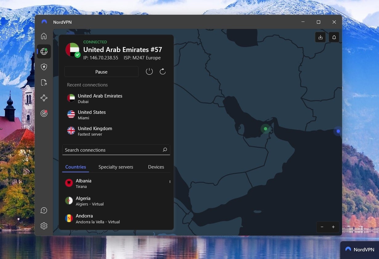 Nordvpn Connected To Uae