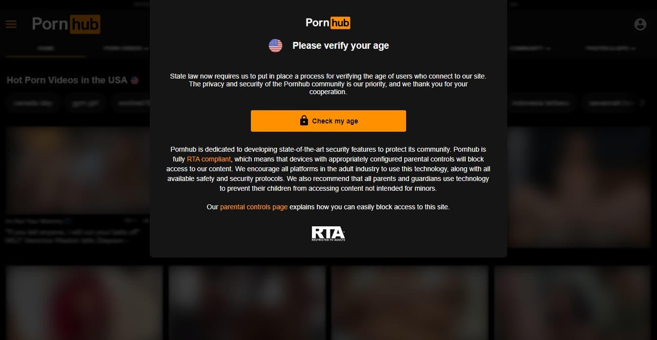 Pornhub Age Verification Louisiana