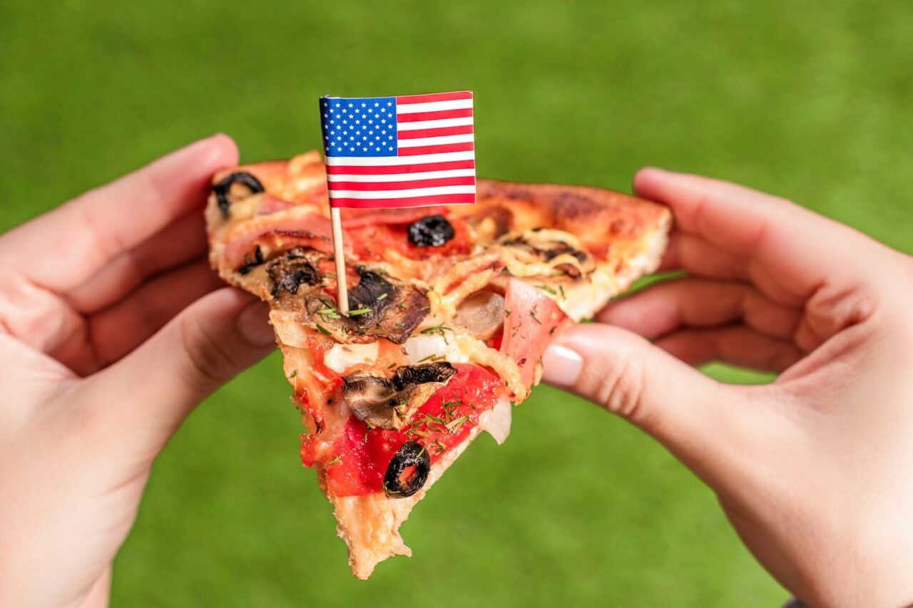 Pizza U.S. flag