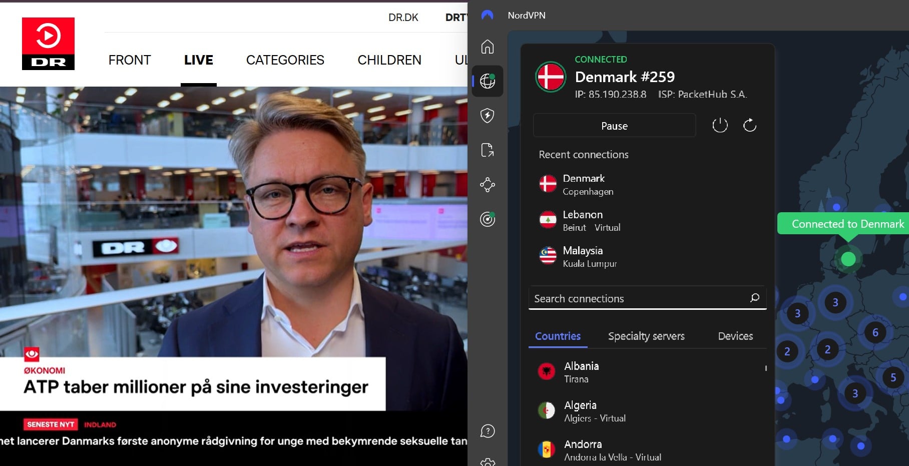 Danish TV Unblocked By Nordvpn