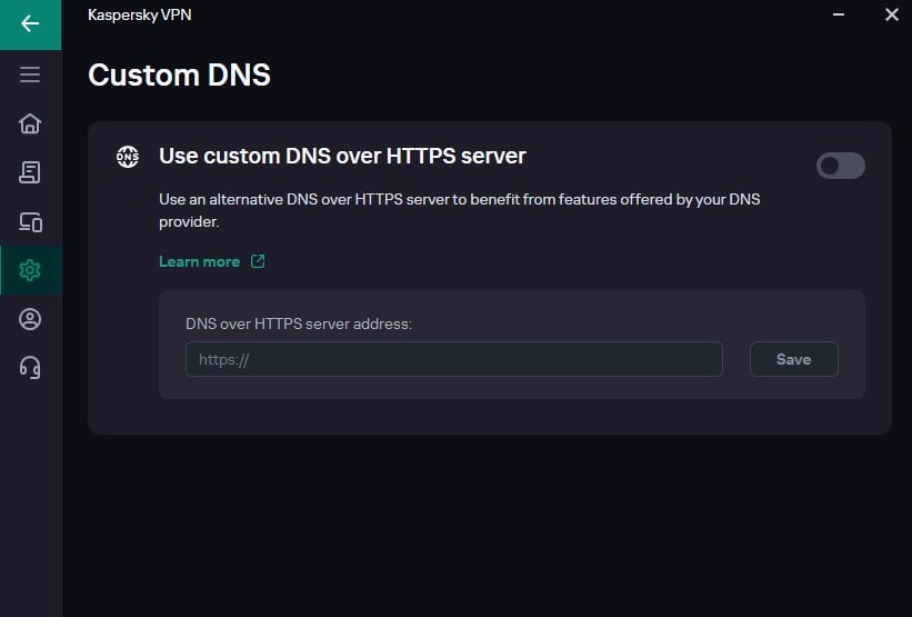 Kaspersky Custom Dns