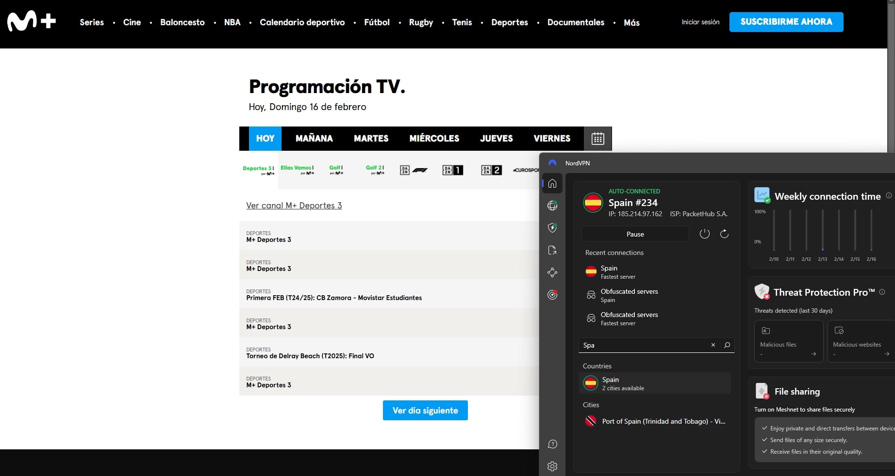 Nordvpn Unblocks Local Spanish Tv Platform