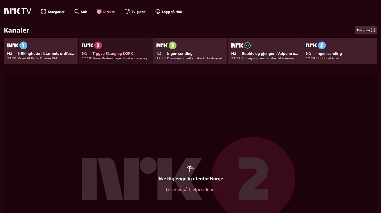 Cant Watch Norwegian Tv Abroad