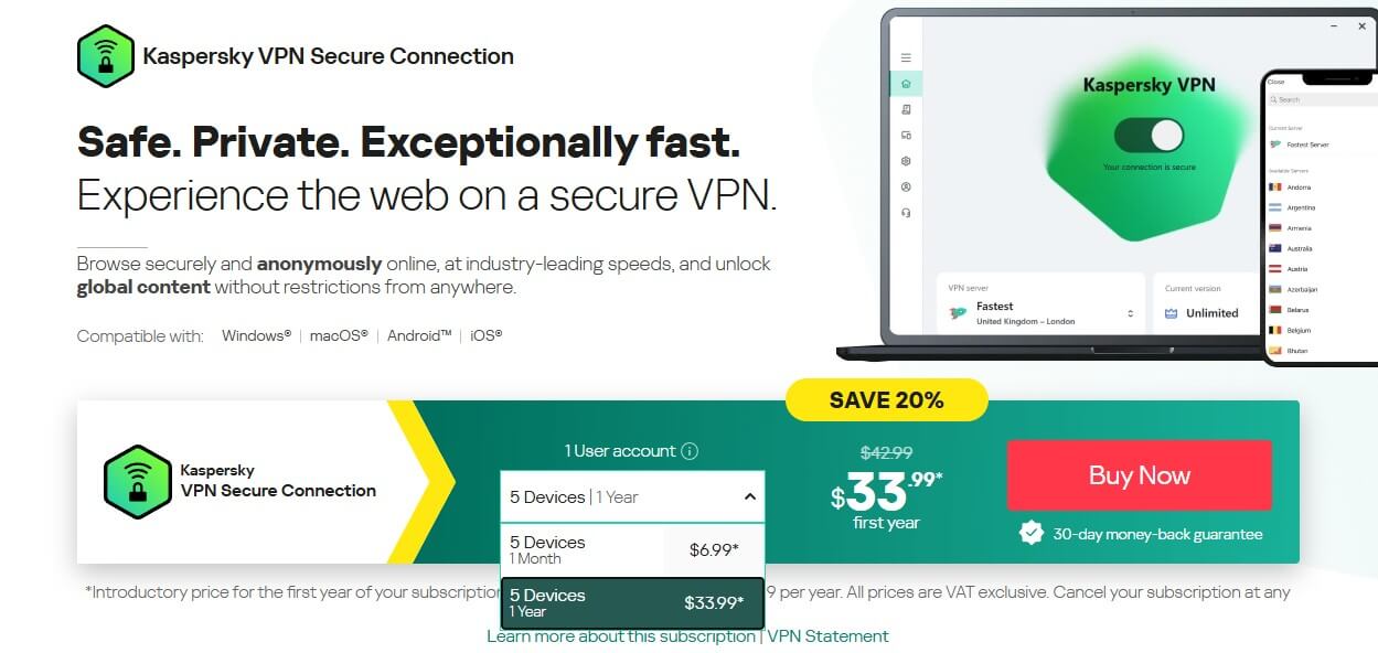 Kaspersky Vpn Price