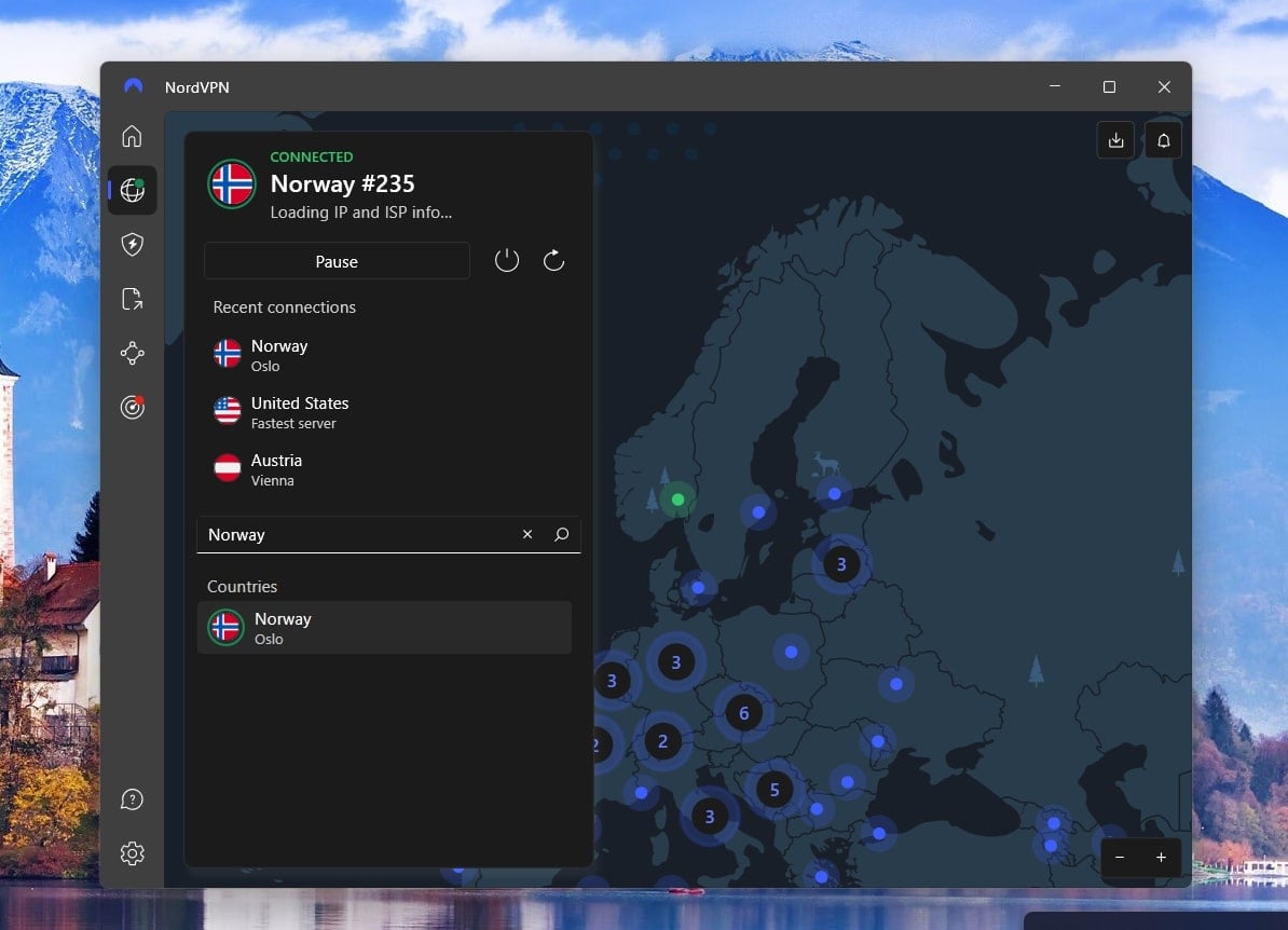 Nordvpn Connected To Norwegian Server