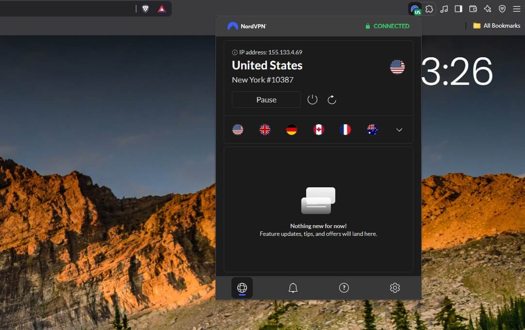 Nordvpn Chrome Connected