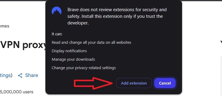Nordvpn Chrome Prompt