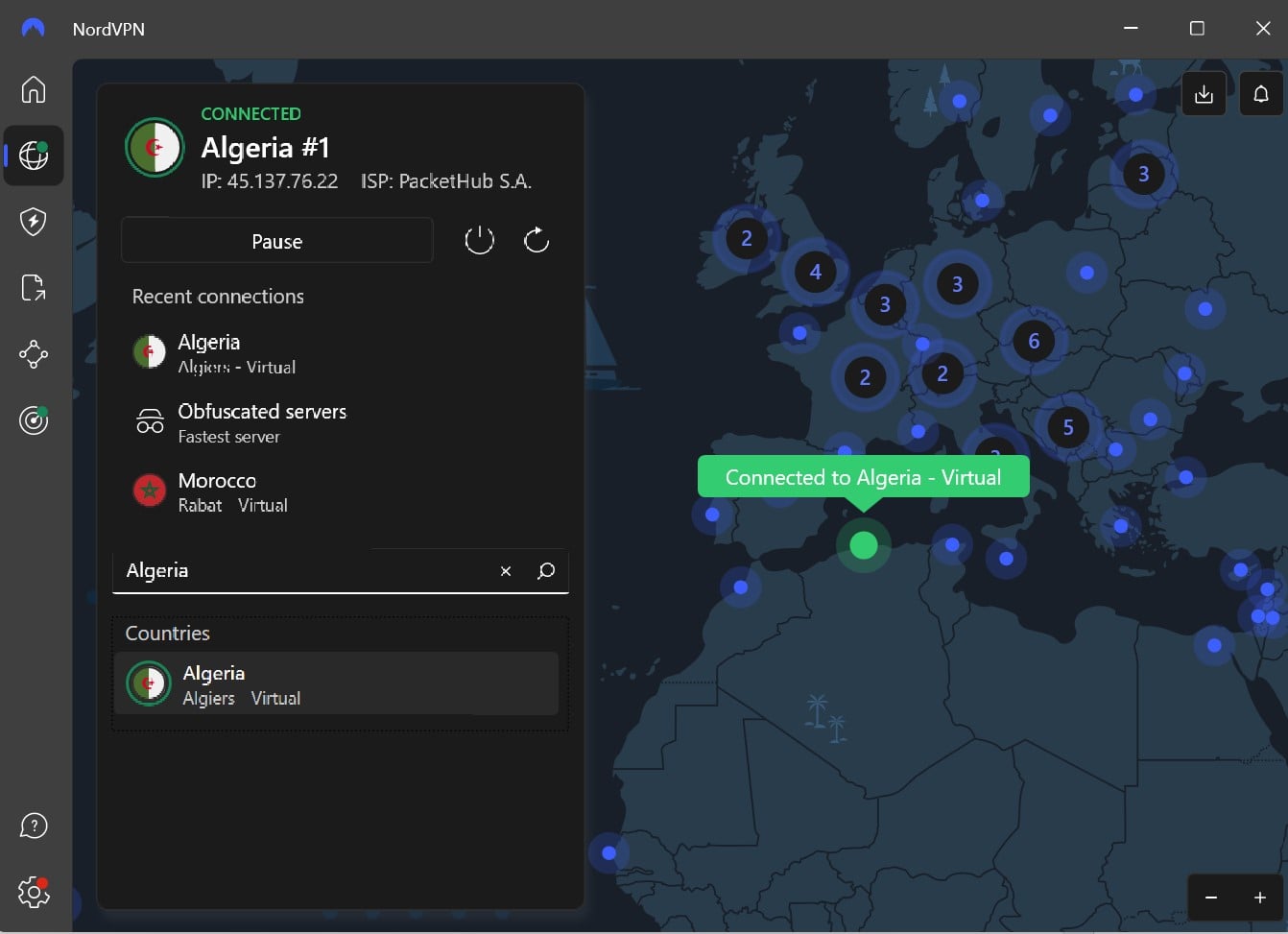 Nordvpn Connected To Algeria
