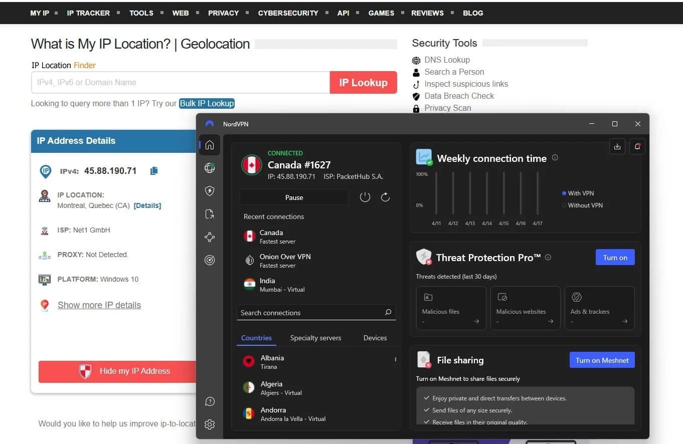 Nordvpn Connected To Canadian Server