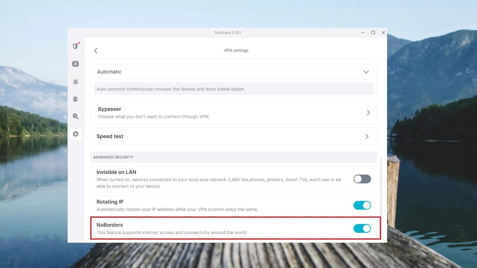 Surfshark Noborders Mode