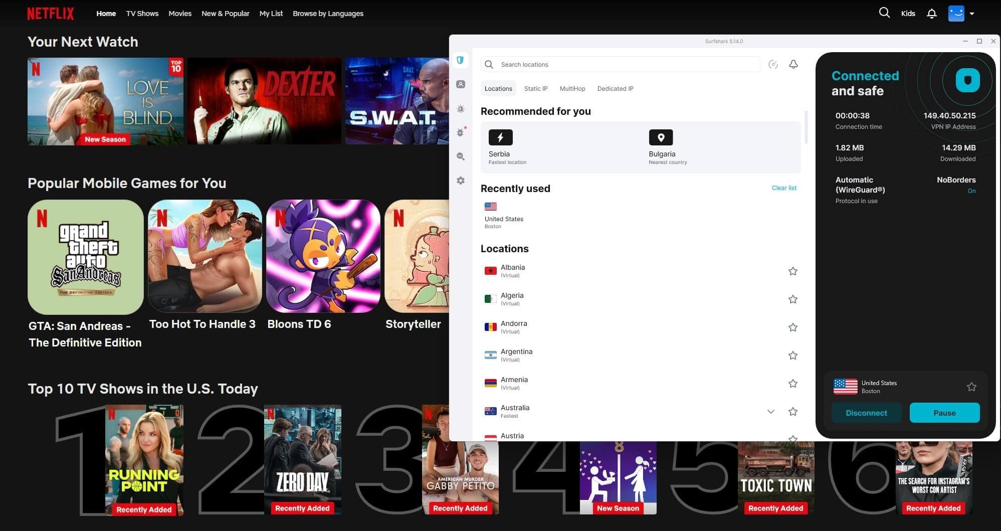 Surfshark Unblocks Netflix U.s