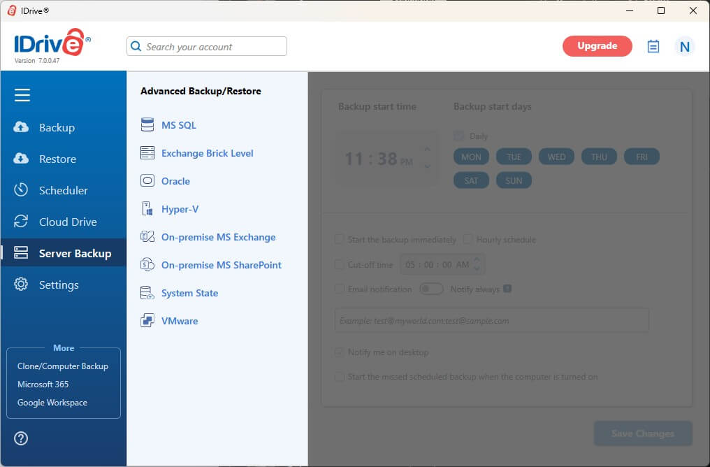 Idrive Server Backup