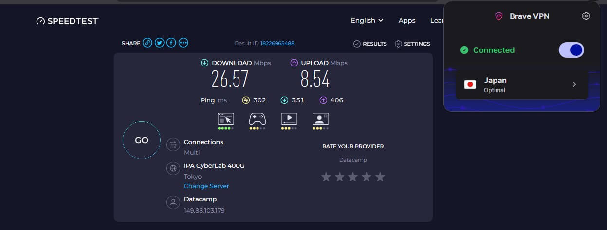 Brave Vpn Japan Speed Test