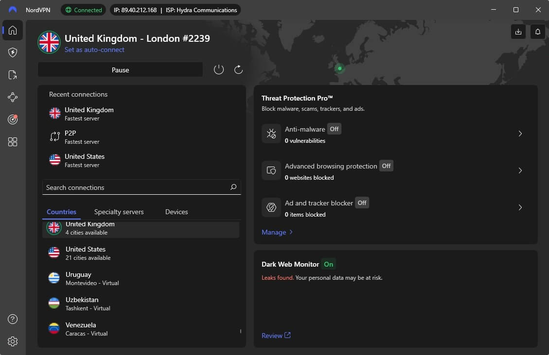 Nordvpn Uk Ip Connected