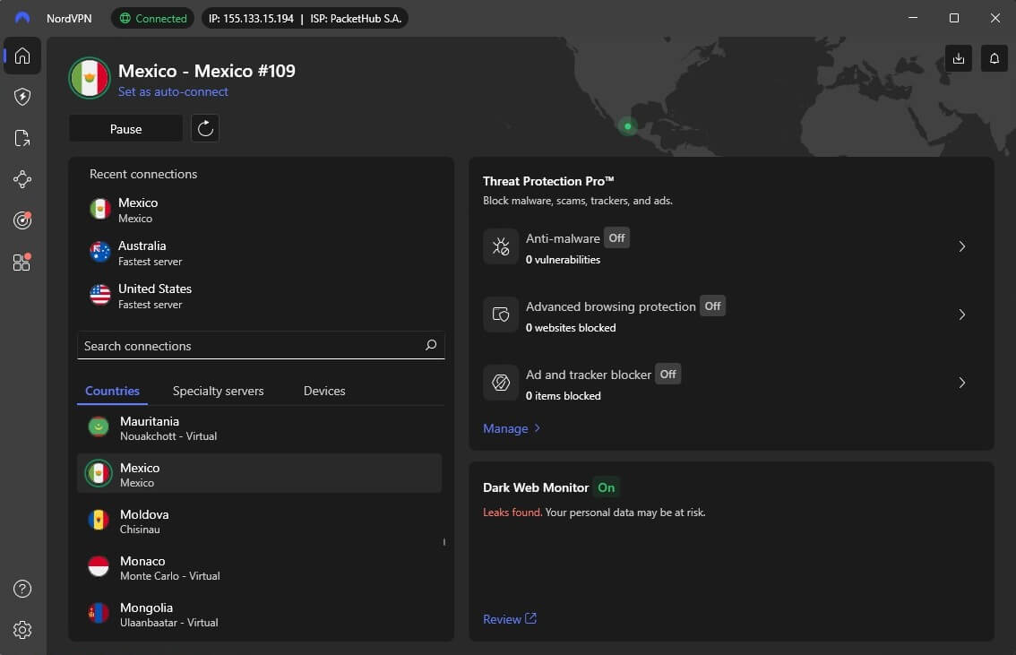 Nordvpn Mexico Ip Connected