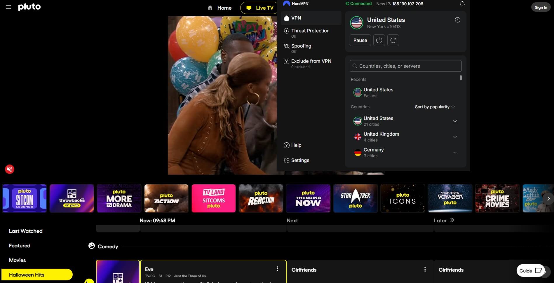 Nordvpn Pluto Tv Browser App