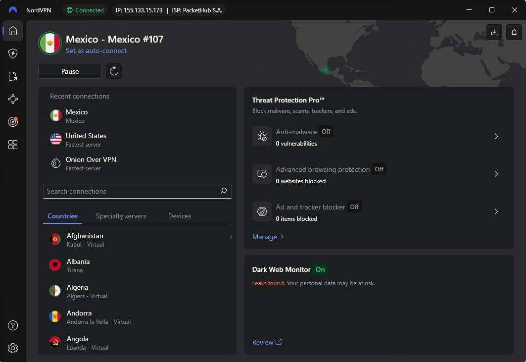 Nordvpn Mexico Ip Connected