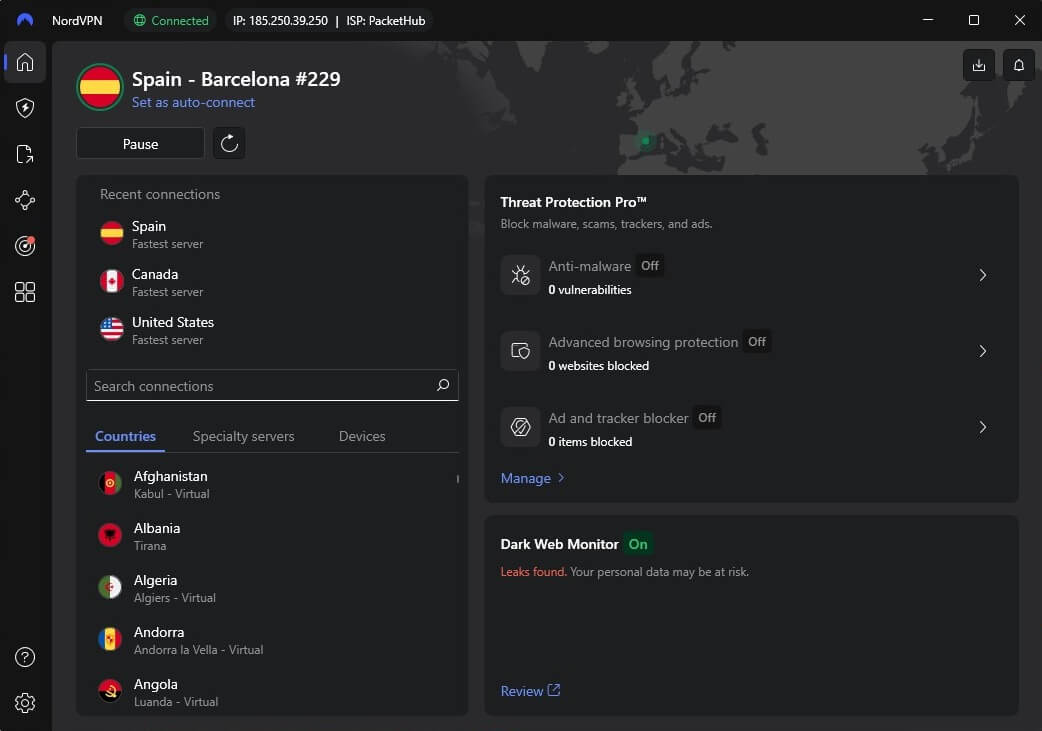 Nordvpn Spanish Ip Connected