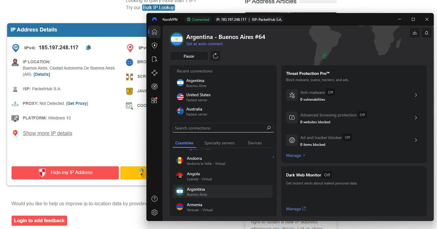 Nordvpn Argentina Ip Location