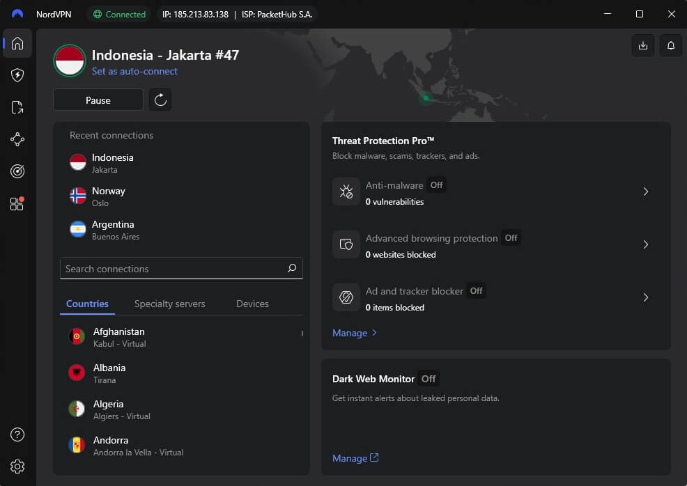 Nordvpn Indonesia Ip Connected