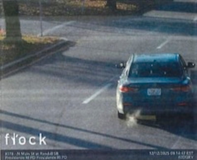 Flock surveillance image included in an affidavit from the Providence Police Department.