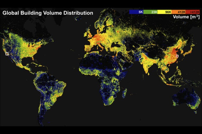Literally a Map Showing All the Buildings in the World
