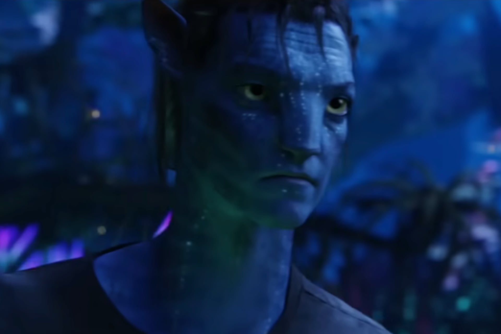 Jake Sully (Sam Worthington) in 'Avatar.'