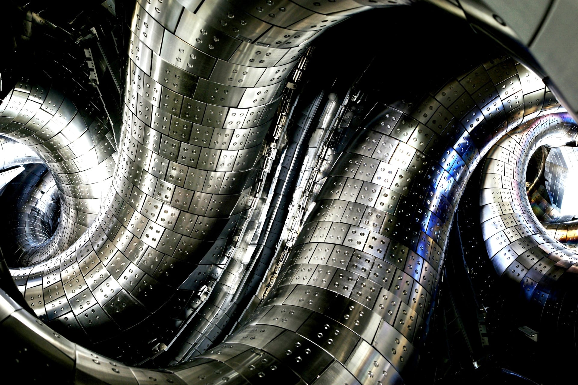 A view of the plasma vacuum vessel of the Large Helical Device at the National Institute for Fusion Science, Japan.