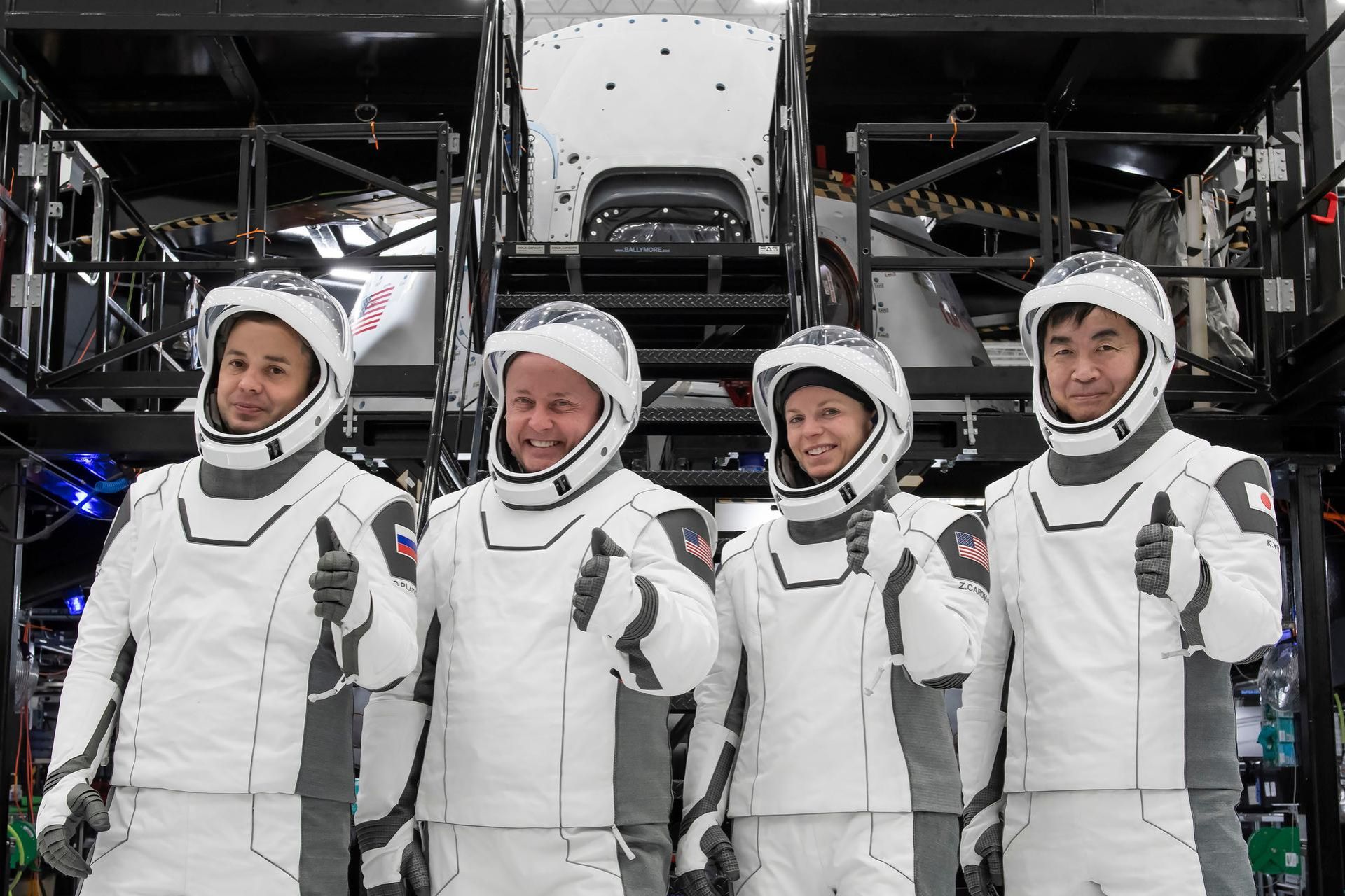 Crew 11 posing in their spacesuits