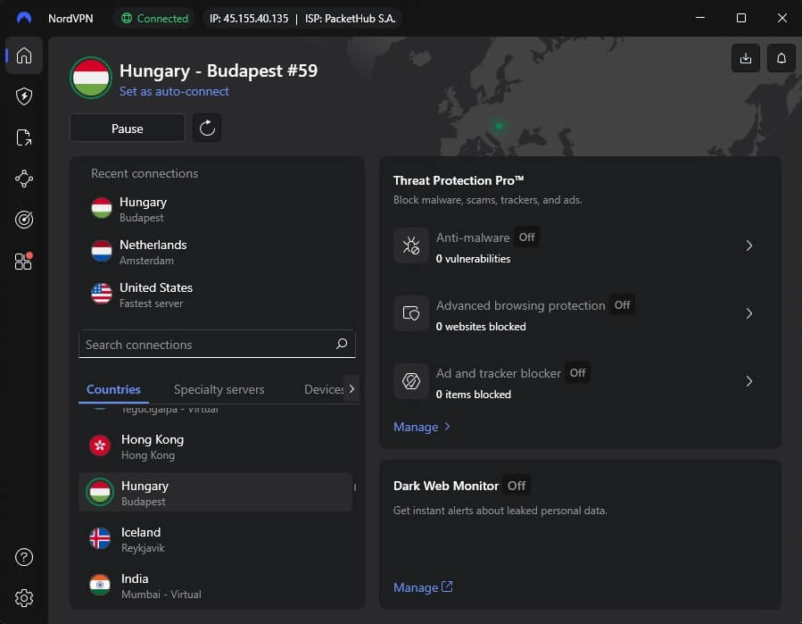 Nordvpn Hungarian Ip Connected