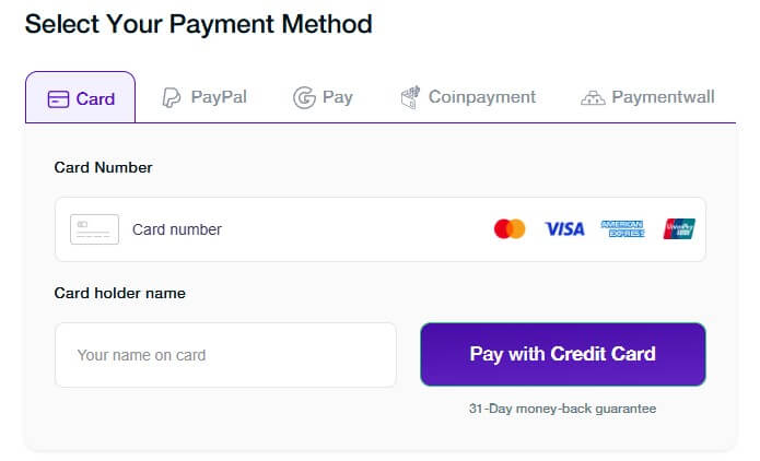 Purevpn Payment Methods