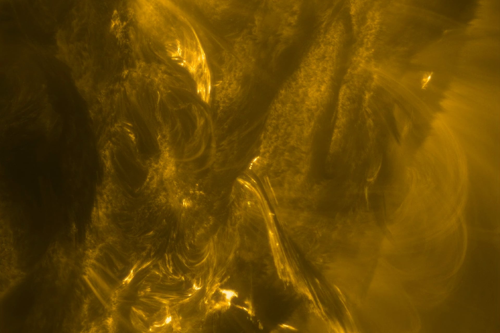 A snapshot taken a second before a powerful M-class solar flare was unleashed from the Sun on September 30, 2024.