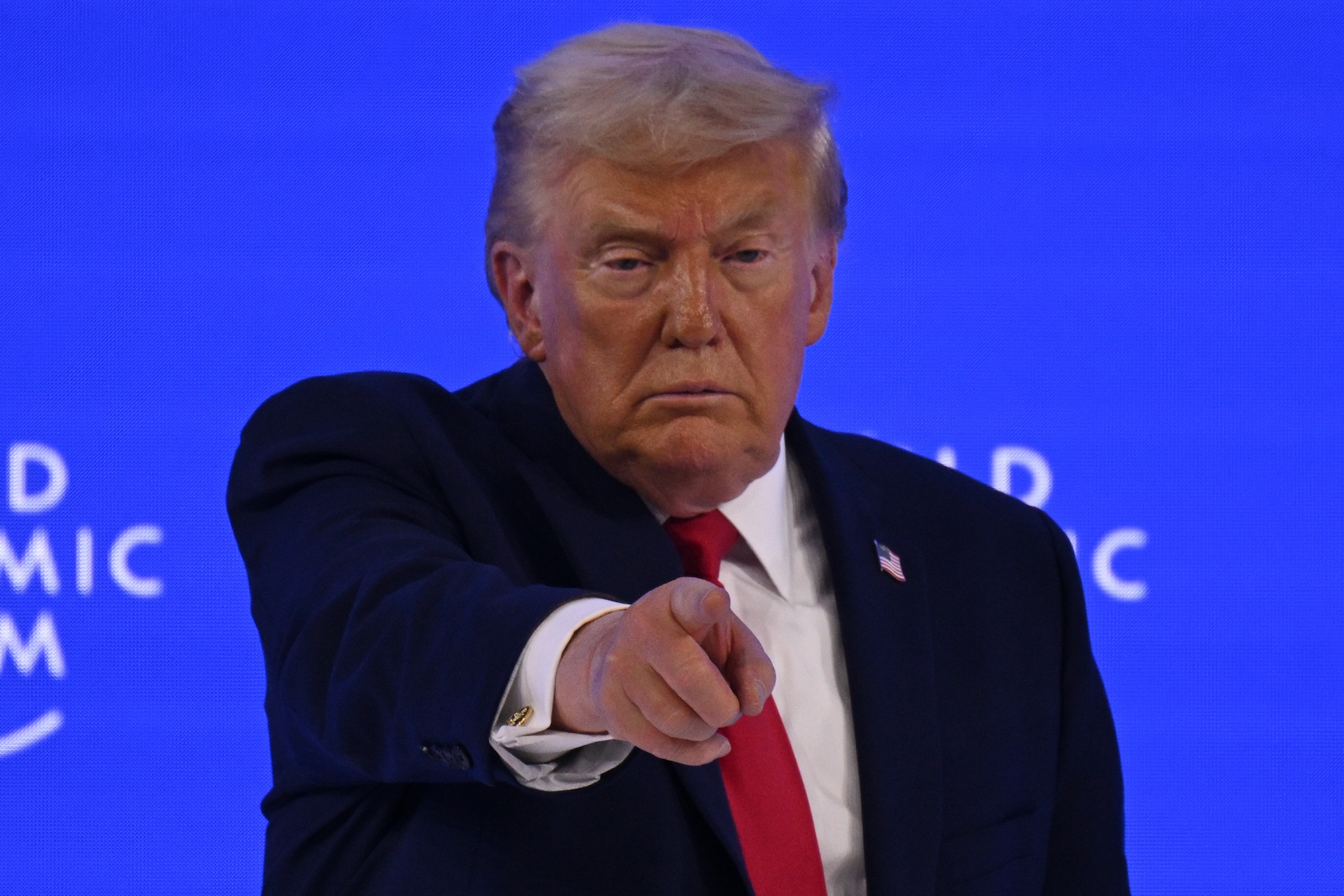 President Donald Trump attends the World Economic Forum Annual Meeting in Davos, Switzerland, on January 21, 2026. 