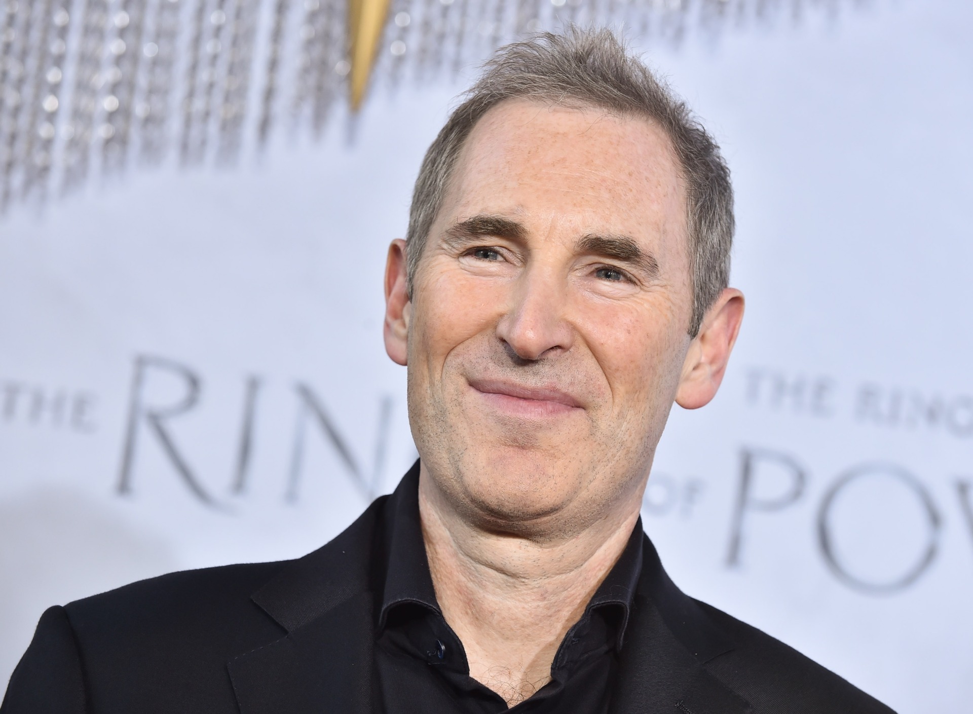 Amazon CEO Andy Jassy smiling at the premiere of Amazon Prime’s ‘The Lord of the Rings: The Rings of Power’