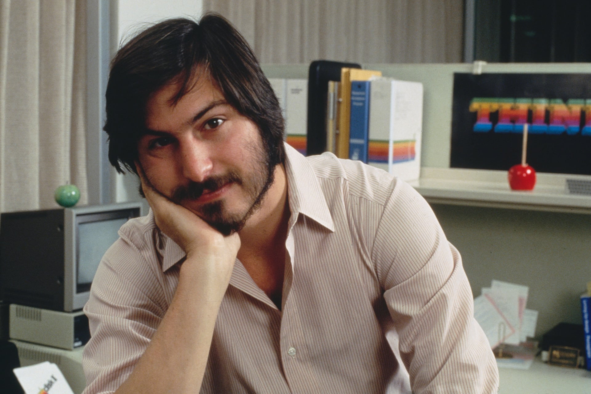 Photo of a young Steve Jobs