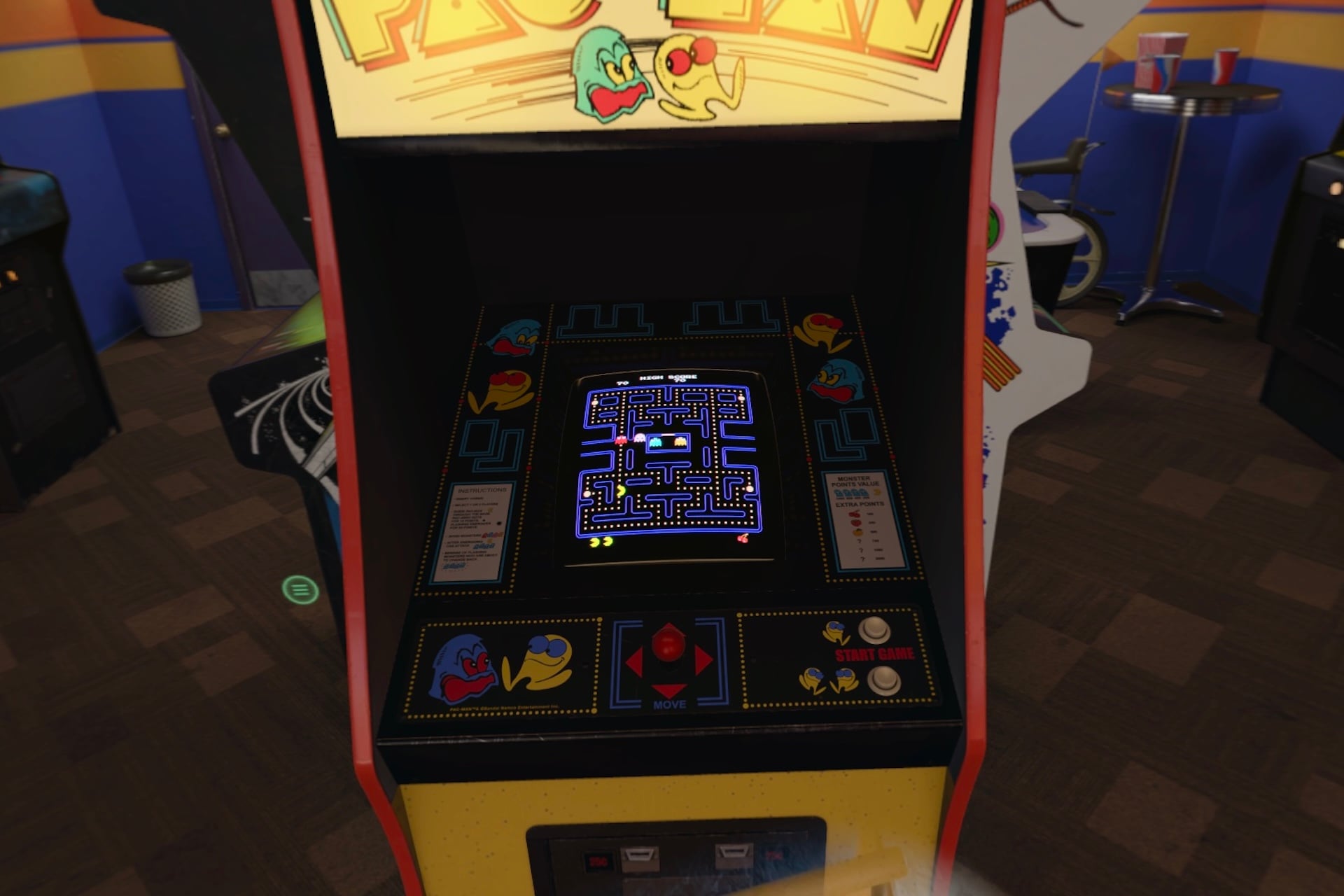 The virtual arcade for Retrocade isn't all that interesting when you can't put your machines where you want.