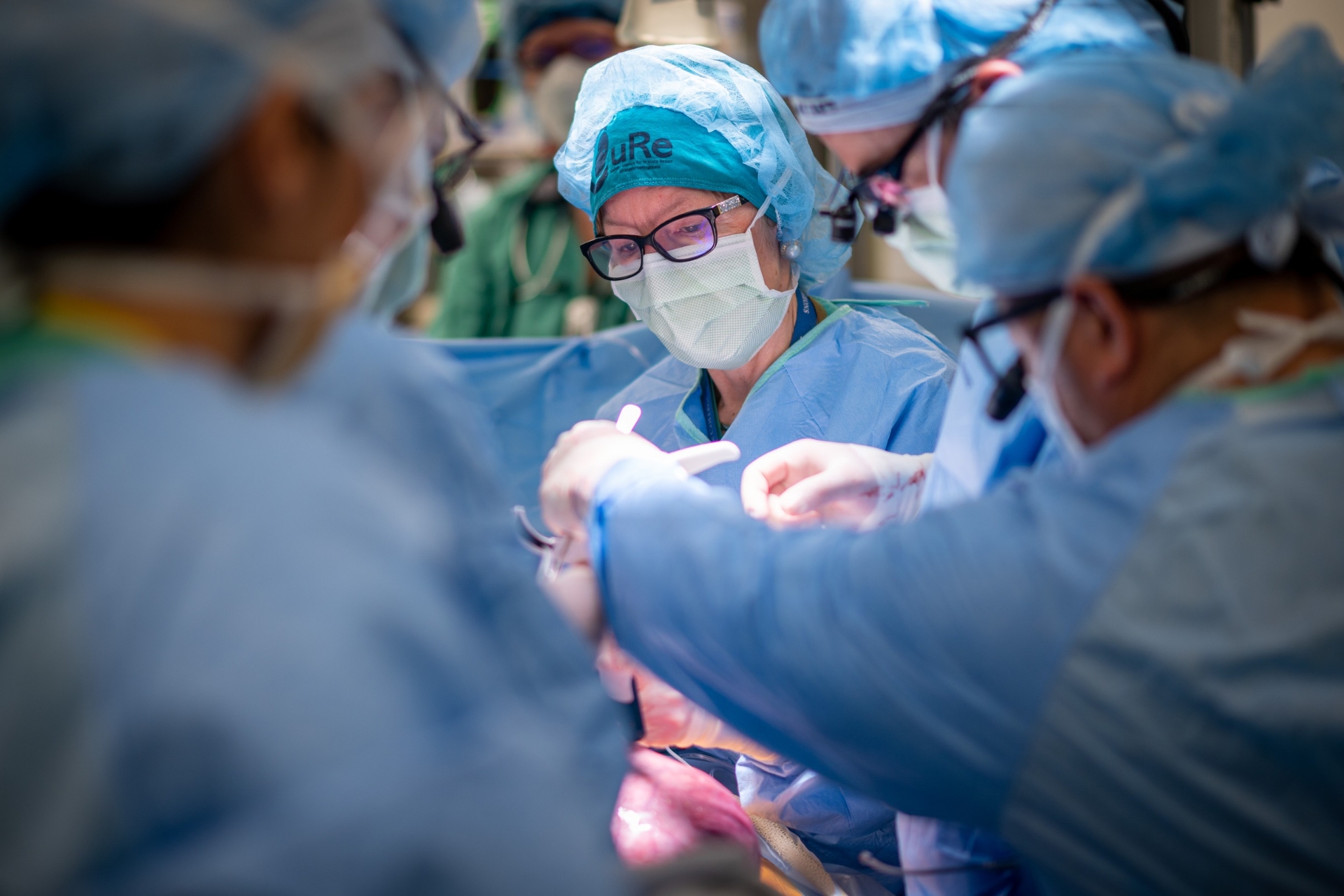 The CuRe trial researchers performing a surgery.