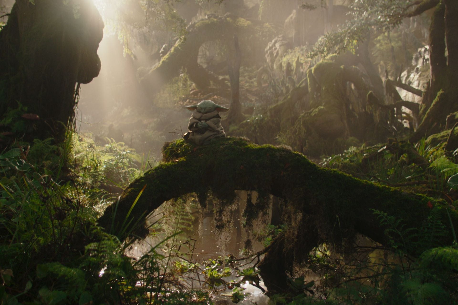 Grogu meditates in 'The Mandalorian and Grogu.'