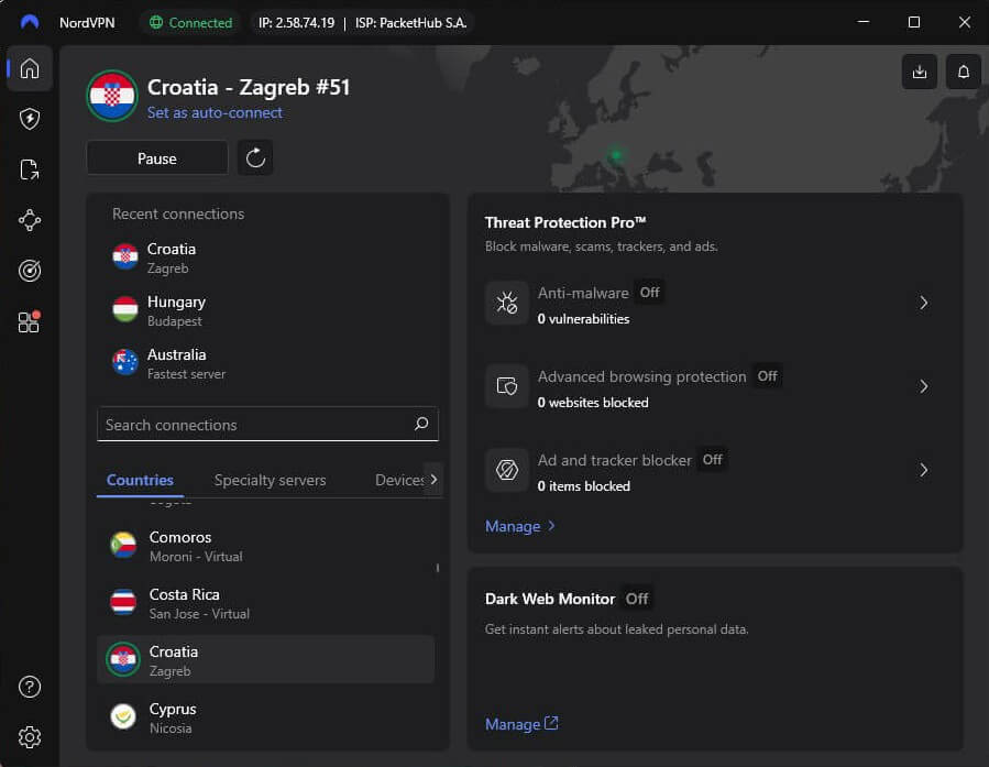 Nordvpn Croatia Ip Connected
