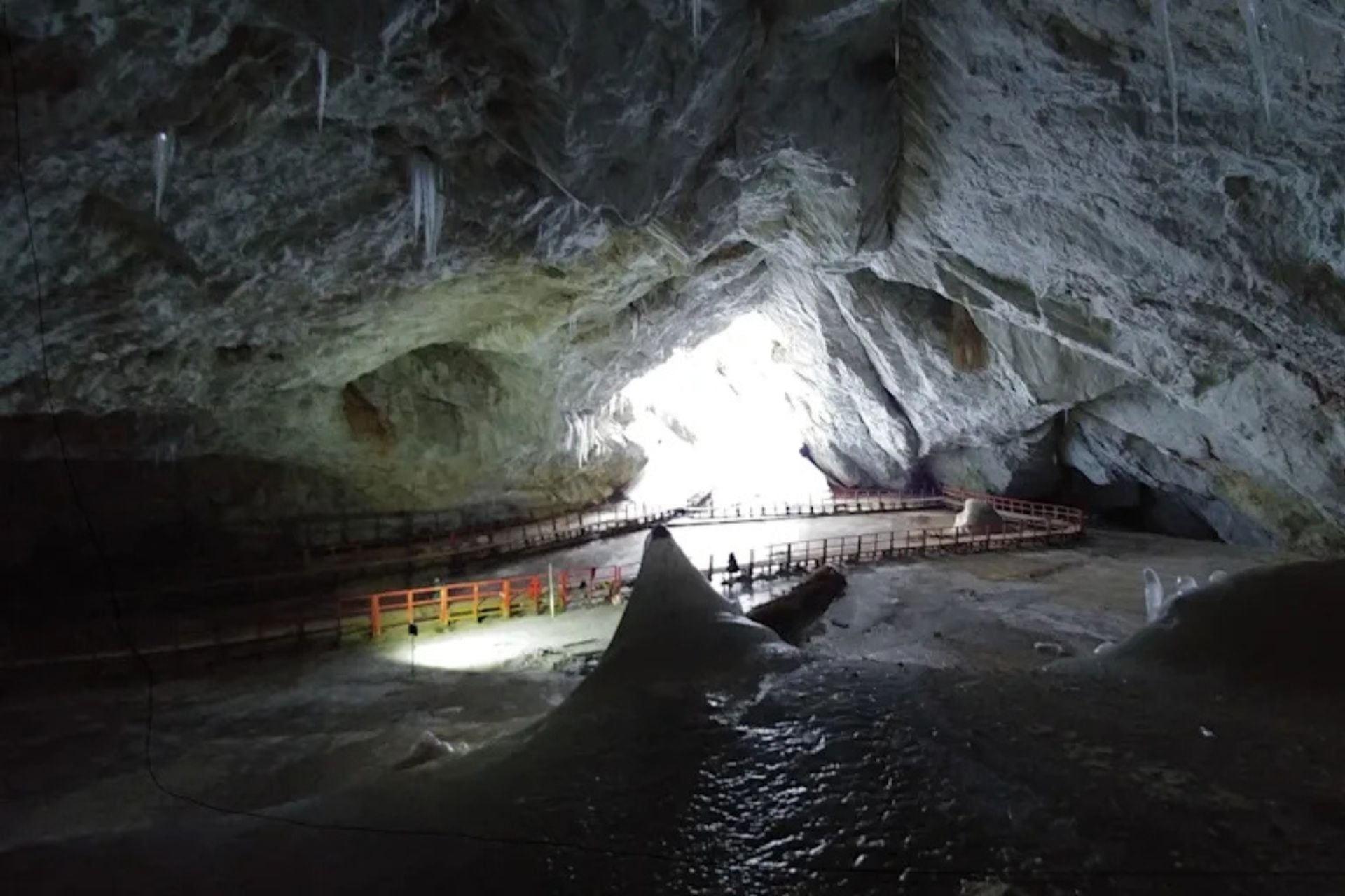 Scarisoara Ice Cave in northwestern Romania