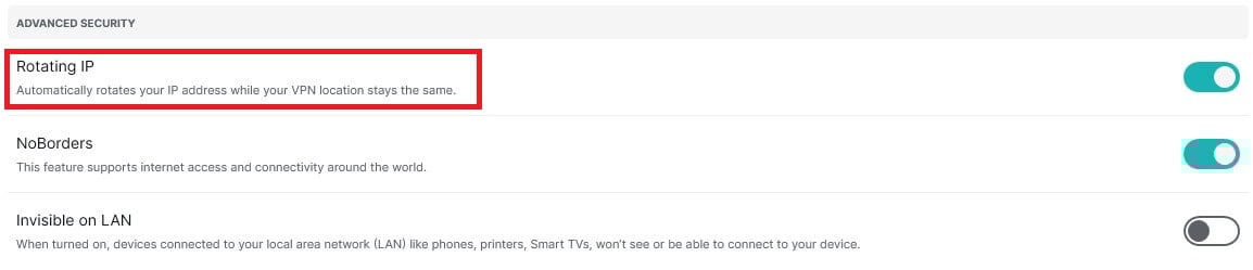 Surfshark Rotating Ip