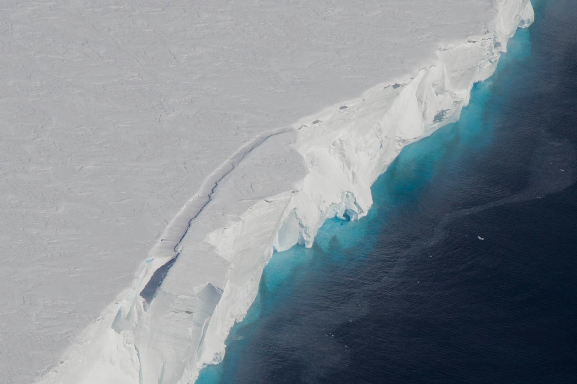 The edge of the Dotson Ice Shelf, photographed in 2016