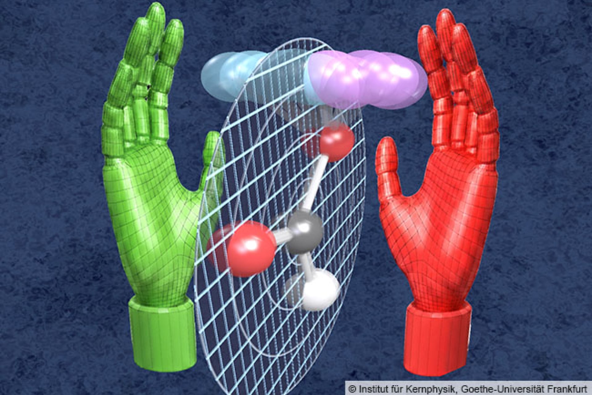 A visual representation of quantum trembling in a formic acid molecule.