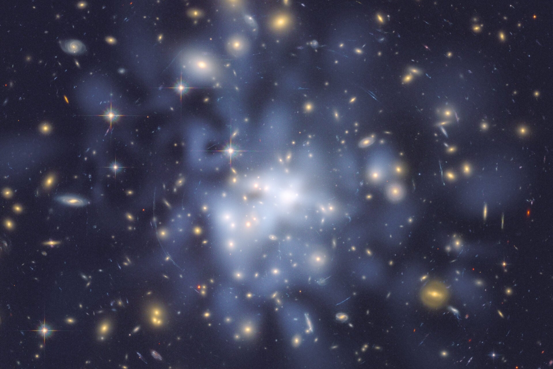 Hubble Abell 1689 Dark Matter Map
