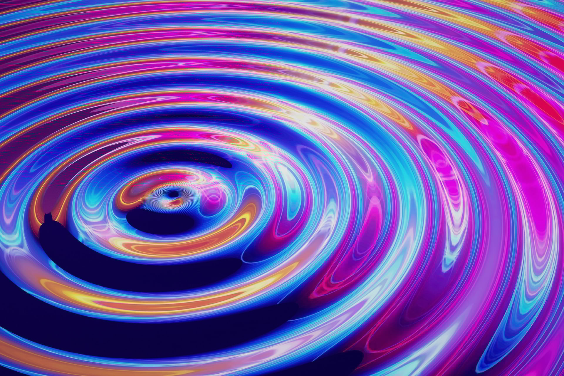 An artist's impression of a light wave dispersing in space.