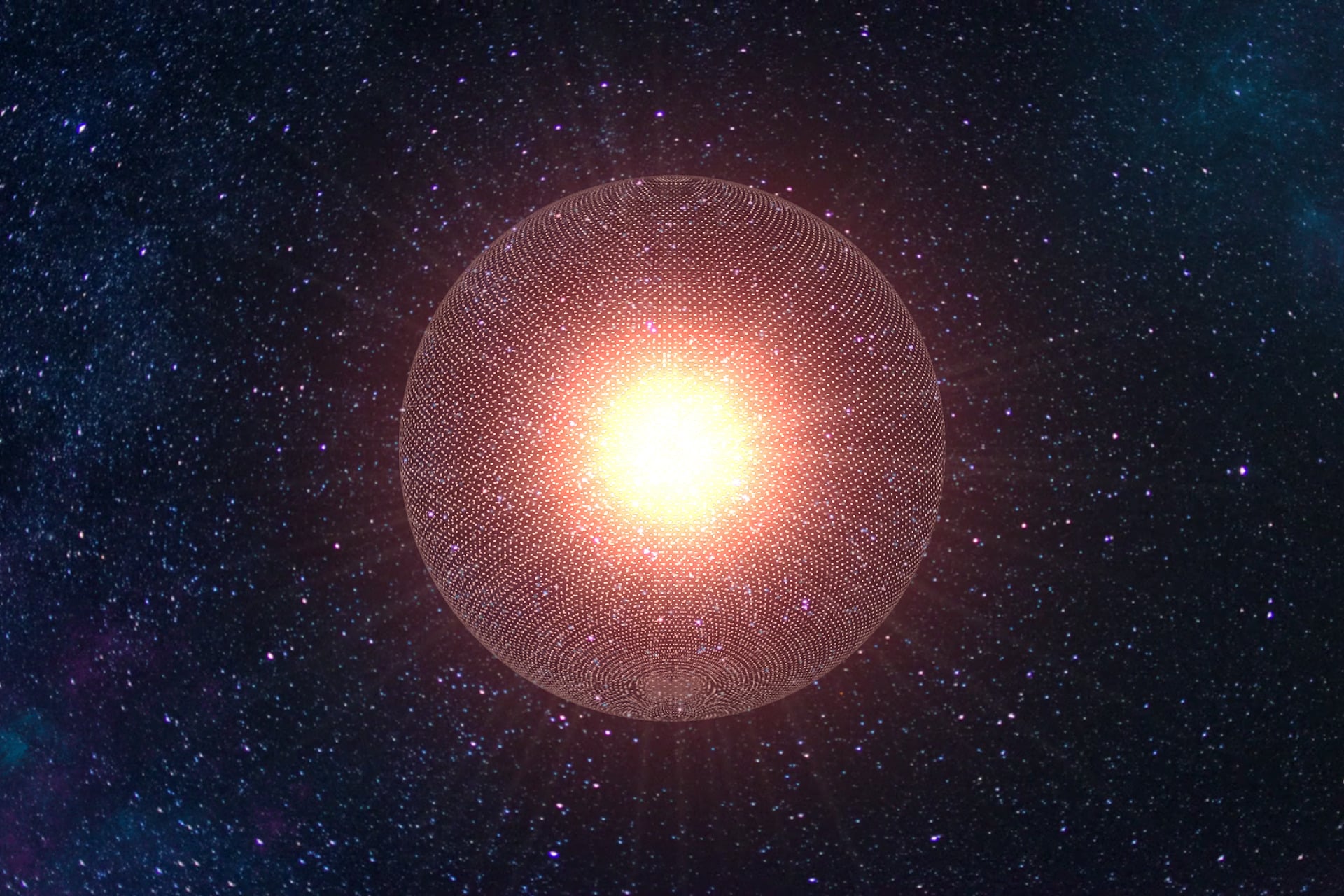 An artist's impression of a Dyson sphere.
