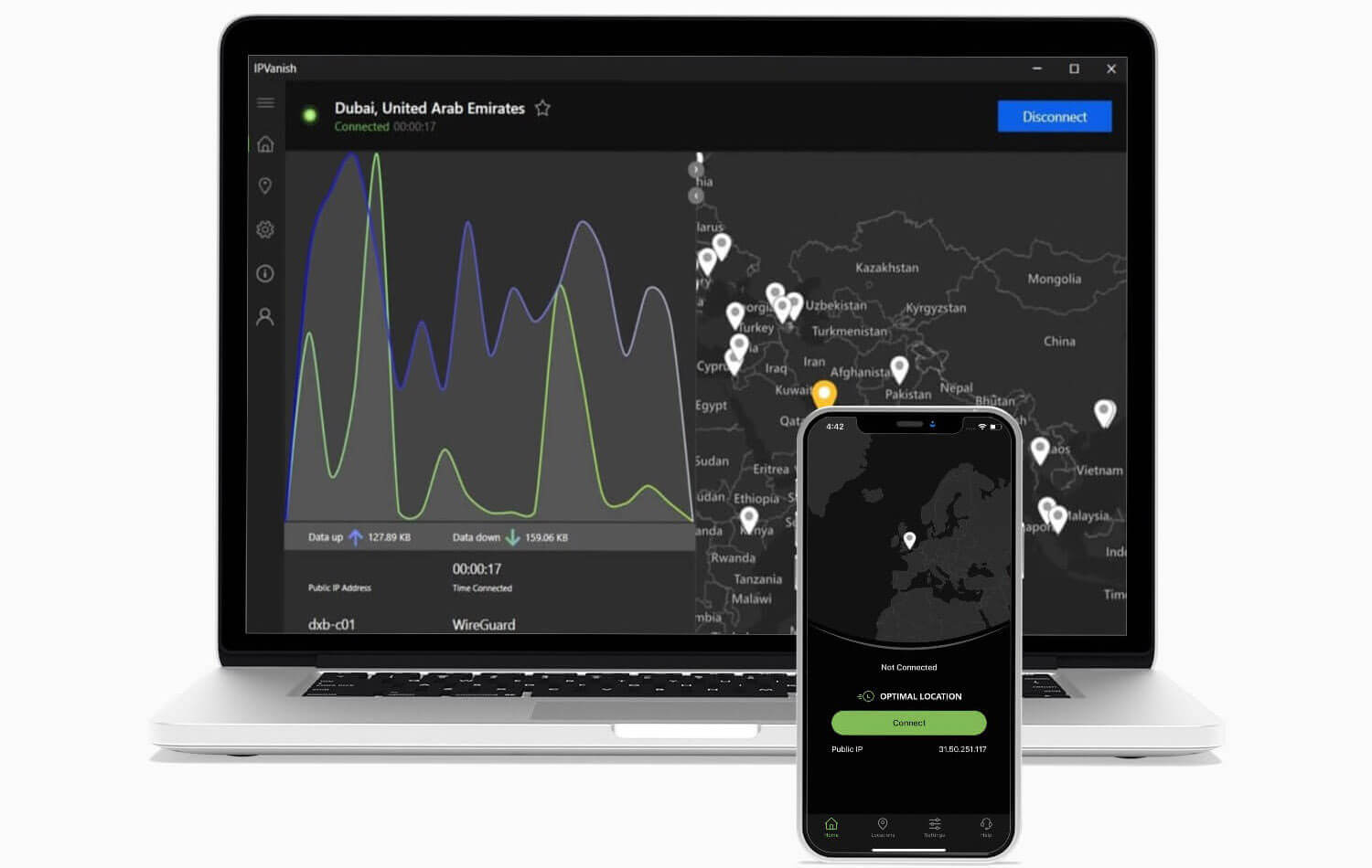 IPVanish apps - VPN software for ease of use