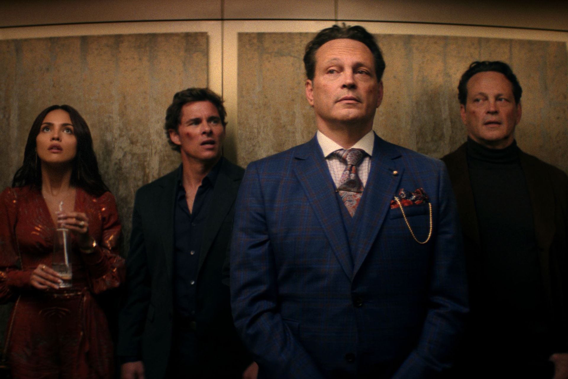 Two Vince Vaughns star along with James Marsden and Eiza González in 'Mike & Nick & Nick & Alice.'