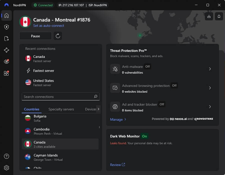 Nordvpn Canada Ip Connected