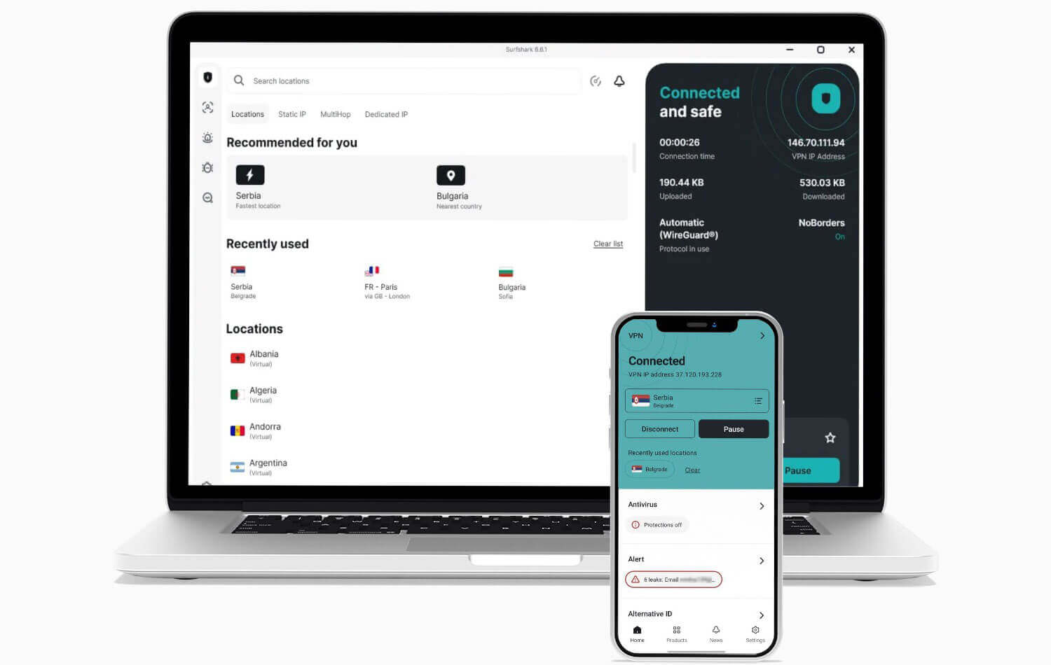 Surfshark VPN apps - popular VPN for multi-device